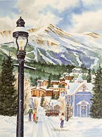 Winter in Breckenridge watercolor print